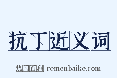 抗丁近义词是什么意思的图片